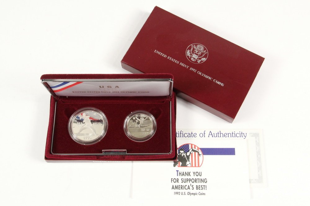 COINS - (2) Sets 1992 Olympic Coins, each with Proof (1 of 1)