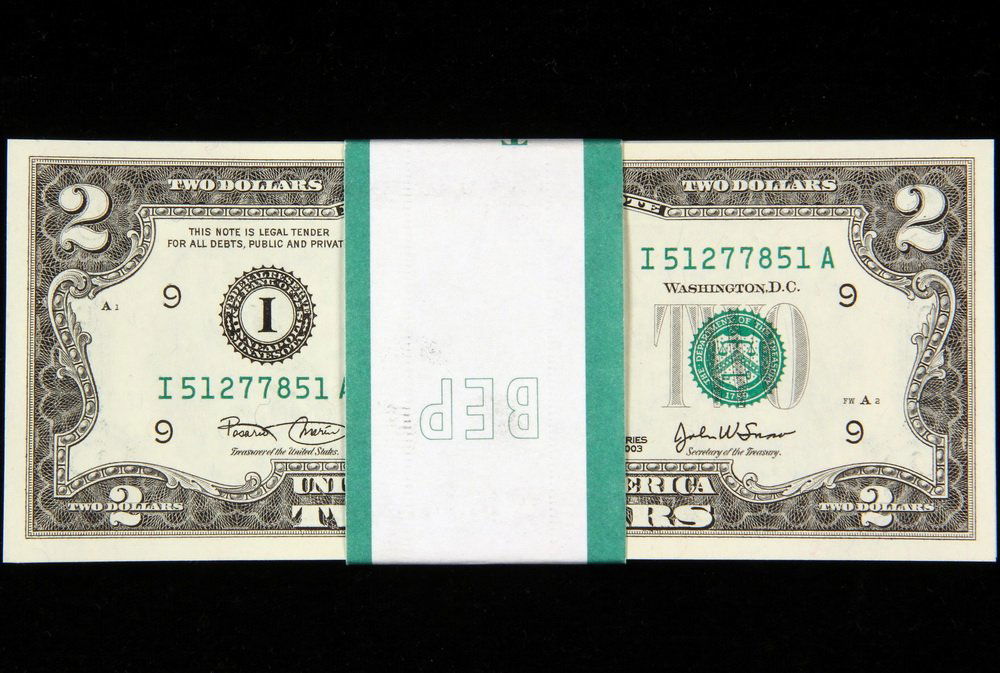 CURRENCY - (50) Consecutive $2.00 Bills, 2003 Series, (1 of 1)