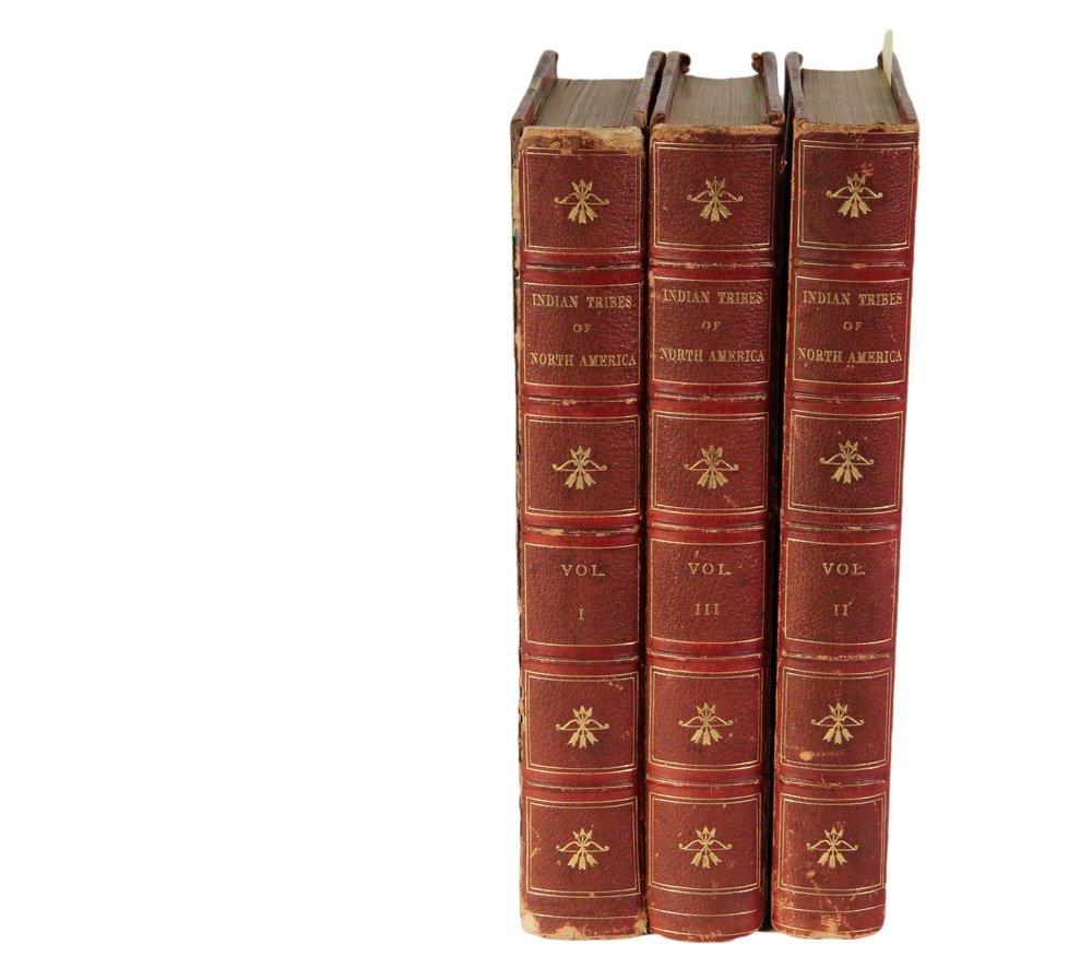 RARE (3 VOL) SET NATIVE AMERICAN HISTORY - "History of: RARE (3 VOL) SET NATIVE AMERICAN HISTORY - "History of the Indian Tribes of North America, with Biographical Sketches and Anecdotes of the Principal Chiefs, Embellished with One Hundred and Twenty Por