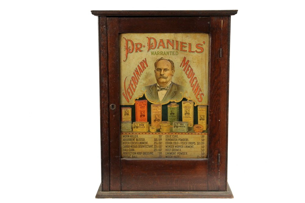 VETERINARY ADVERTISMENT CABINET - "Dr. Daniels' (1 of 3)