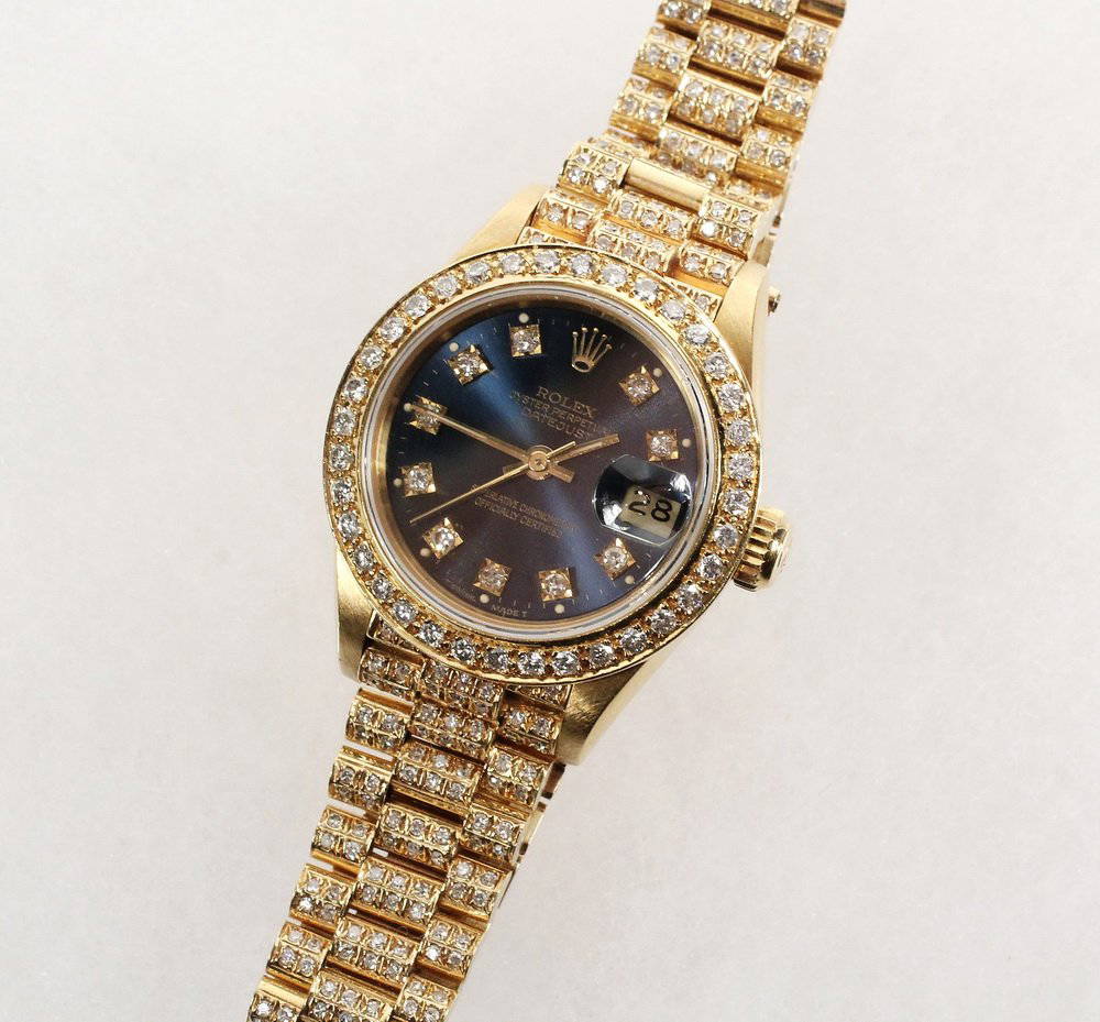 How Much Is A 18k Gold Rolex Watch Worth Watch Lady's 18k Yellow Gold Rolex Oyster Perpetual