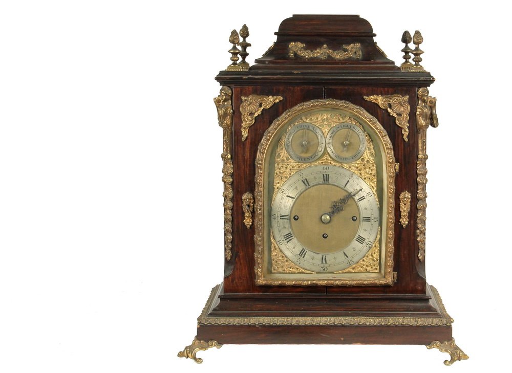 19TH C BRACKET CLOCK - Large English Bracket Clock, (1 of 6)