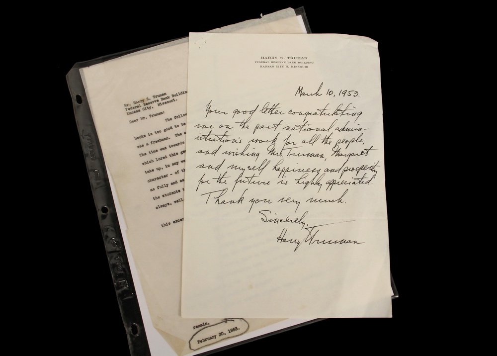 HARRY TRUMAN LETTER - March 10, 1953 ALS on Harry S. (1 of 2)