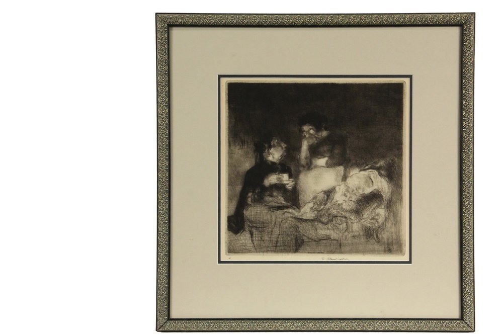 EDMUND BLAMPIED (UK, 1886-1966) - "The Centarian in (1 of 3)