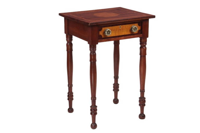 One Drawer Stand American Sheraton Cherry Stand, 19th