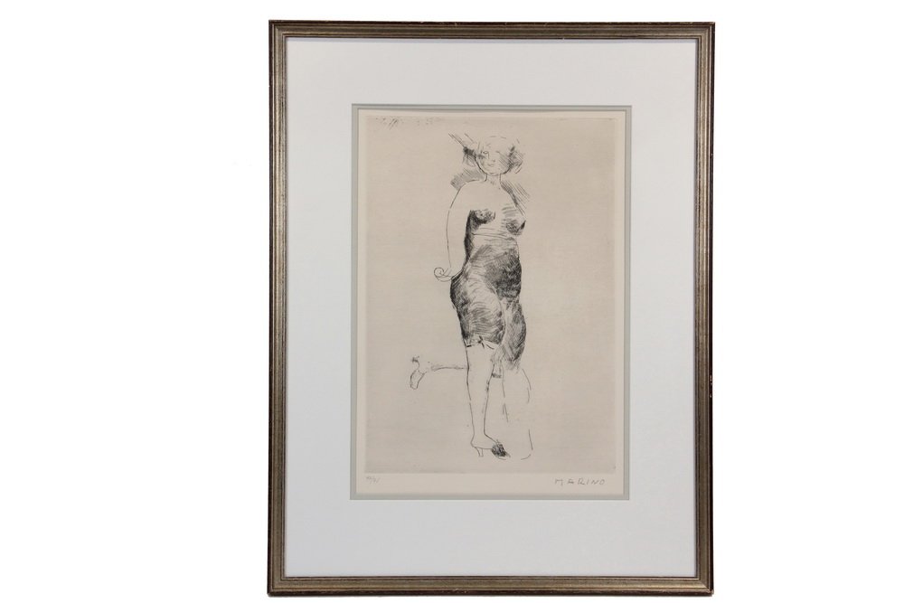 MARINO MARINI (Italy/Switzerland, 1901-1980) -: MARINO MARINI (Italy/Switzerland, 1901-1980) - "Miracle", etching on Arches paper, pencil signed, numbered 40/75, printed in 1975 from the 1957 plate by La Couriere et Frelait for publisher XXe Siecle