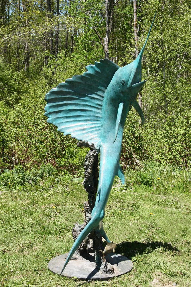 A. LEONARD (contemporary) - Bronze Fountainhead of a (1 of 5)