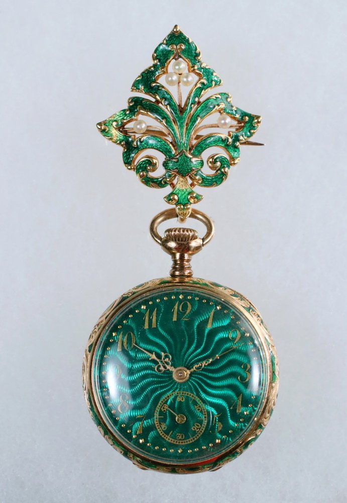 LADY'S PENDANT WATCH - Vintage 14K Yellow Gold and (1 of 4)