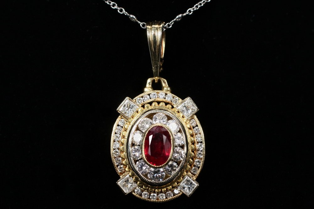 PENDANT - Handmade 22K, 18K & 14K Yellow and White (1 of 3)