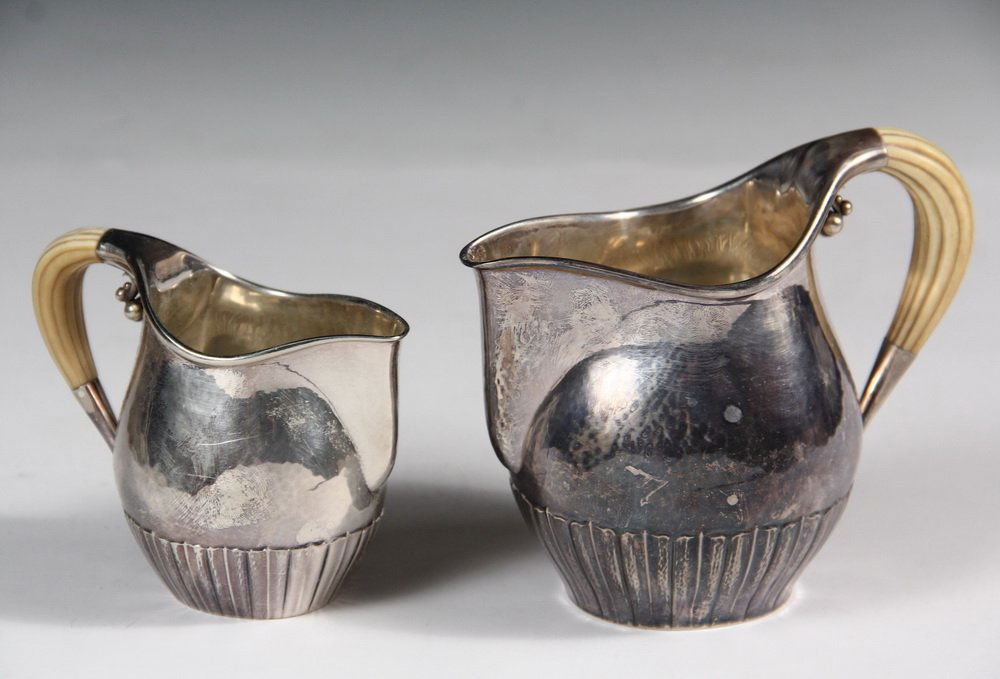 CREAMERS - (2) Georg Jensen Sterling Silver Cream Jugs (1 of 3)