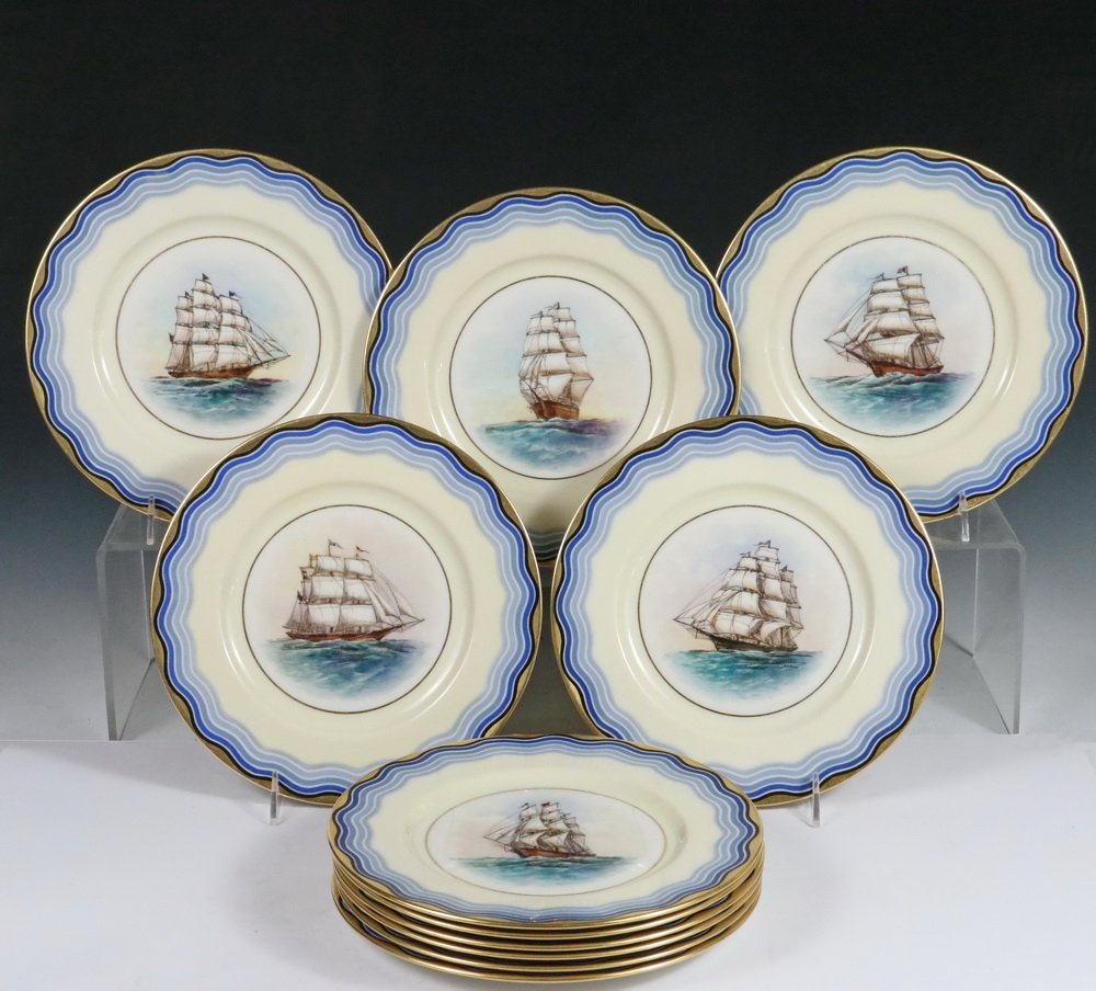 (SET OF 11) LENOX NAUTICAL PLATES - Famous American (1 of 3)