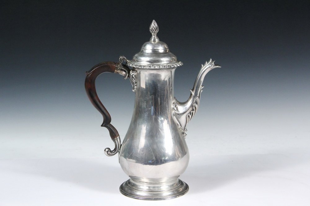 COFFEE POT - George III Period English Sterling Silver (1 of 2)