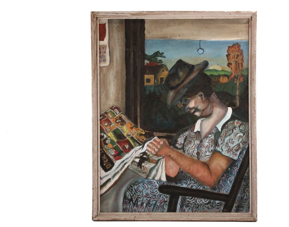 ELMO HOWARD (MA/NC, 1928- ) - Woman Reading the Sunday (1 of 4)