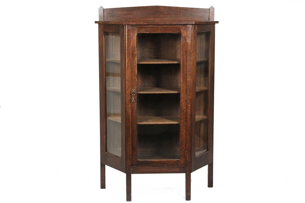 ARTS & CRAFTS CUPBOARD - Glass Front Three-Sided (1 of 2)