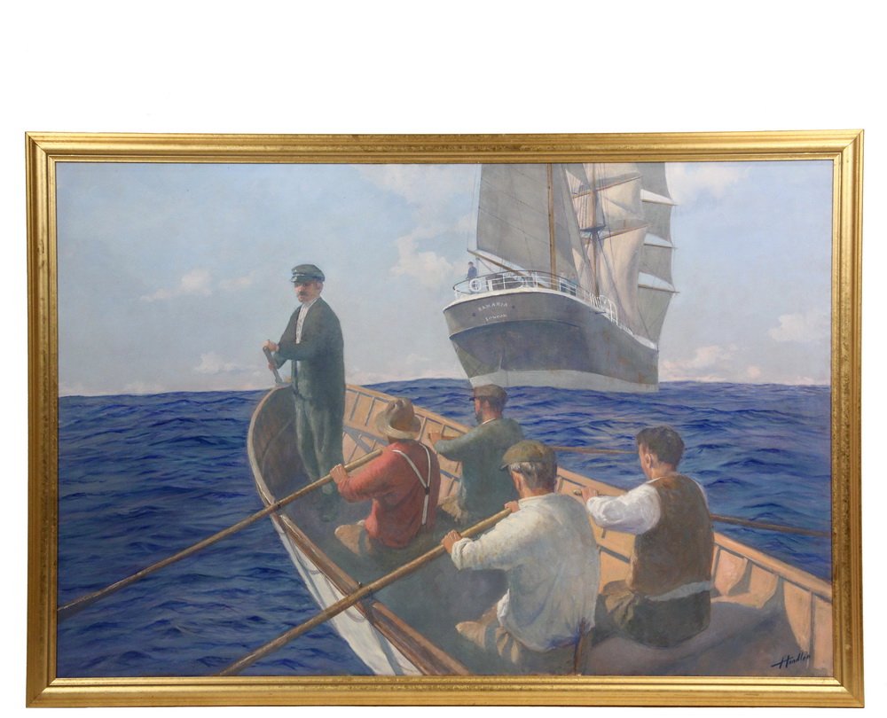 FRANK HANDLEN (Contemporary Maine) - "Man Overboard", (1 of 5)