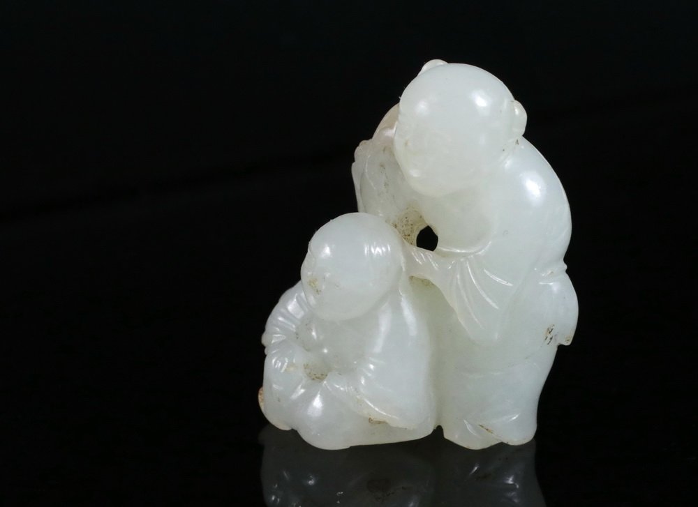 CHINESE JADE MINIATURE CARVING - Imperial White Jade (1 of 5)