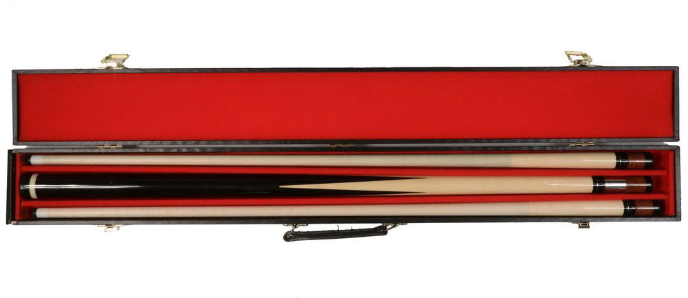 CUSTOM SIGNED DUFFERIN/MCLENNAN POOL CUE - Very: CUSTOM SIGNED DUFFERIN/MCLENNAN POOL CUE - Very Desirable Dufferin Cue rebuilt by Chad McLennan, signed, numbered 148, dated 2014, with silver maple leaf mark, 4-point ebony with synthetic ivory, into