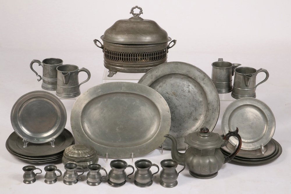PEWTER COLLECTION - (35) Piece Group of 18th and 19th (1 of 2)