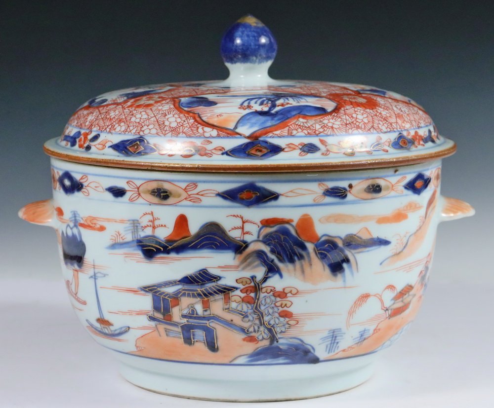 TUREEN - Chinese Export Imari Decorated Round Lidded (1 of 4)
