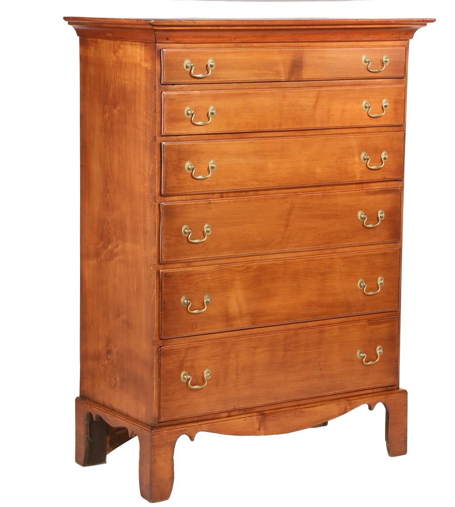 COLONIAL TALL CHEST - New England Chippendale (1 of 4)