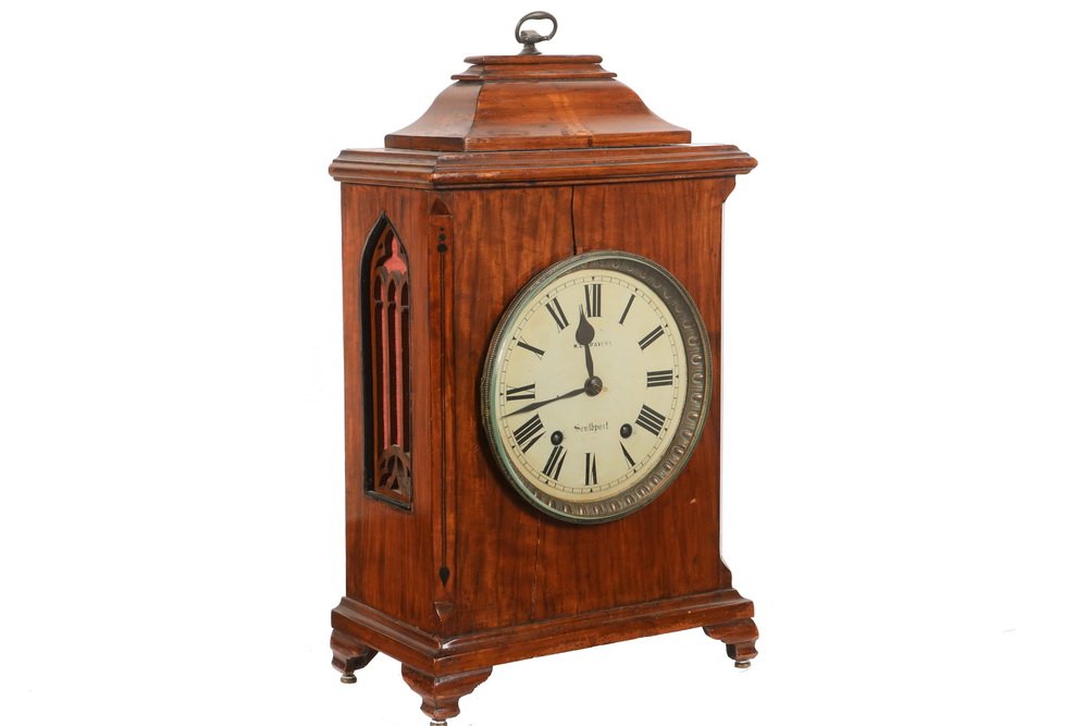GERMAN BRACKET CLOCK - Gothic Revival Clock by (1 of 7)