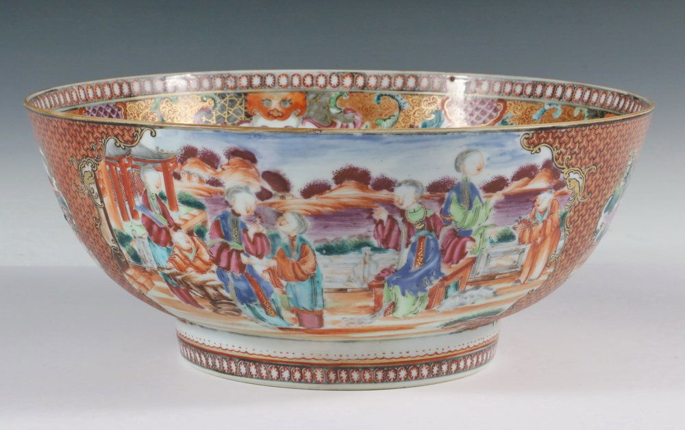 CHINESE EXPORT PUNCH BOWL - 18th century Chinese Export (1 of 4)