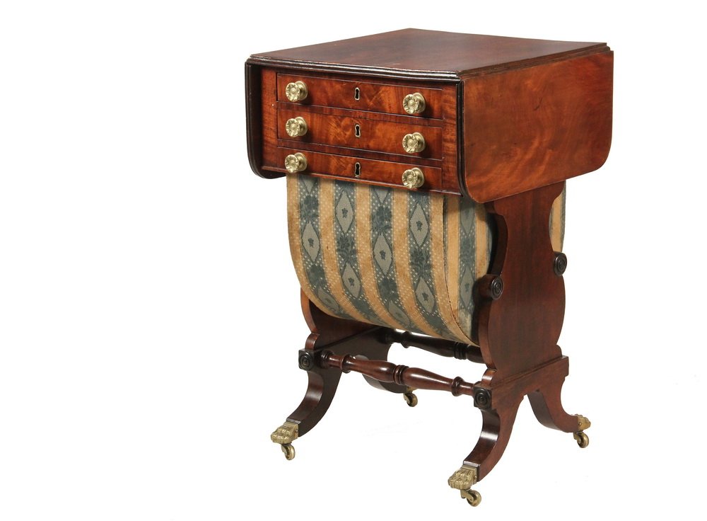 AMERICAN WORK STAND - Federal Period Three-Drawer (1 of 4)