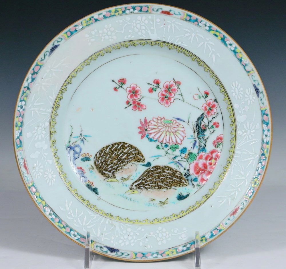 PLATE - 18th c. Chinese Export Porcelain Famille Rose (1 of 6)