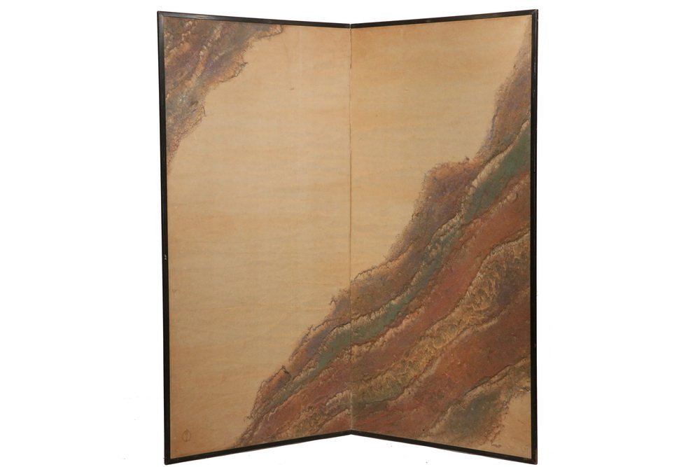 MODERNIST JAPANESE FOLDING SCREEN - Two-Panel Room (1 of 5)