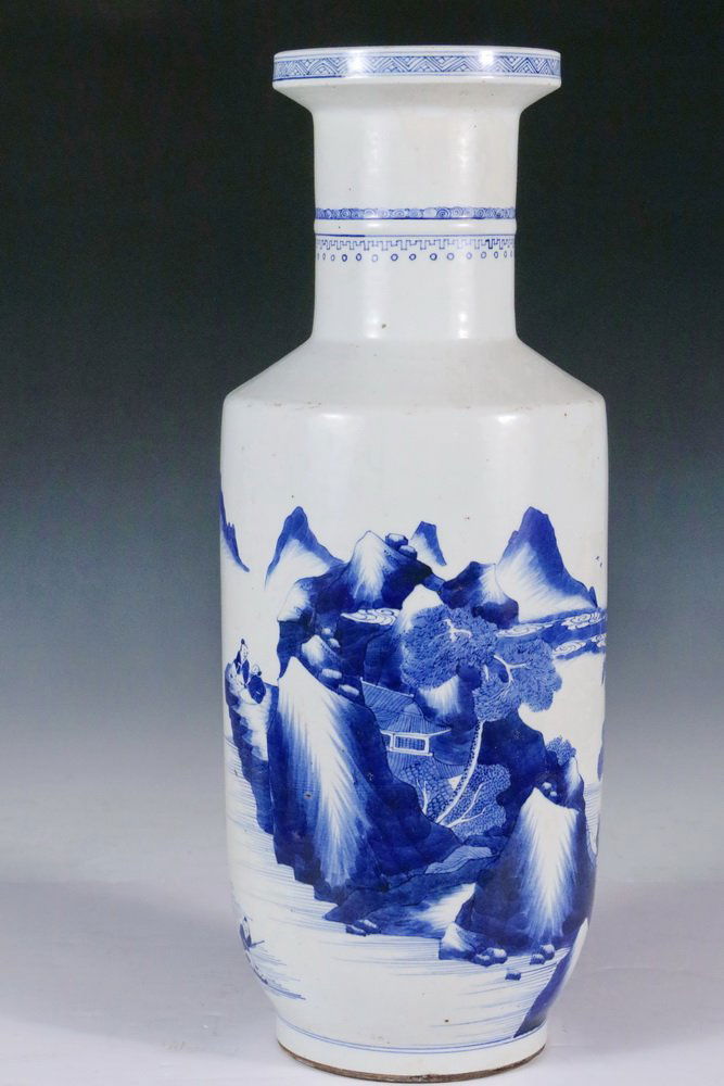 CHINESE PORCELAIN BALUSTER VASE - Kangxi Style High (1 of 4)