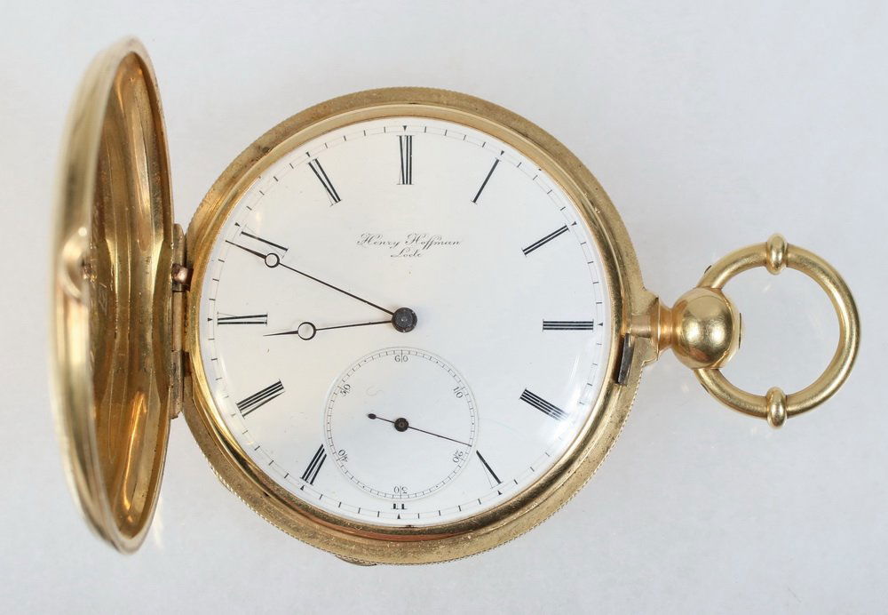 WATCH - Heavy 18K Yellow Gold Man's Hunter Case Pocket (1 of 5)