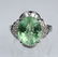LADY'S RING - Custom 18K White Gold, Tourmaline and - 3