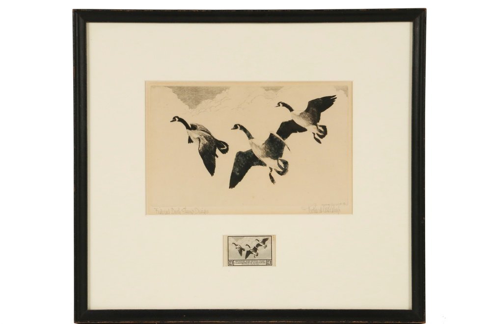 RICHARD EVETT BISHOP (PA, 1887-1975) - "Federal Duck (1 of 3)