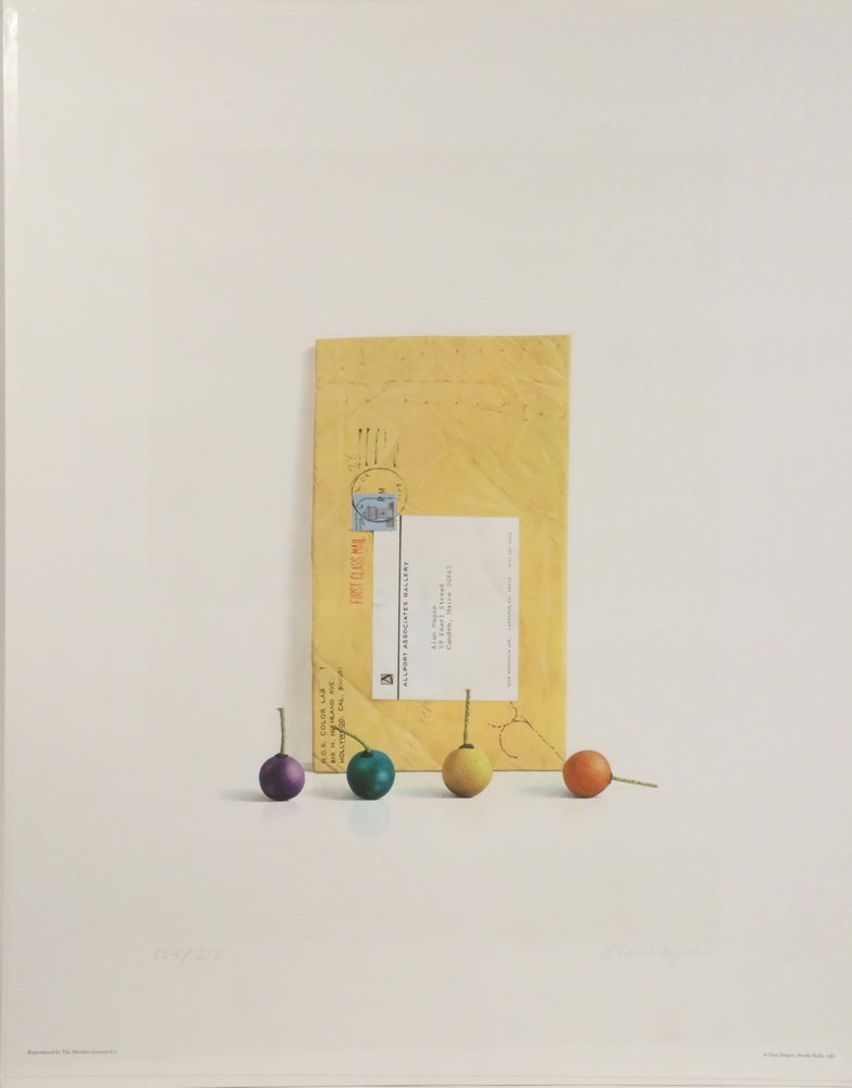 ALAN MAGEE (ME/PA, 1947 - ) - "Smoke Balls", limited: ALAN MAGEE (ME/PA, 1947 - ) - "Smoke Balls", limited edition offset lithograph, pencil signed and numbered 134/275, unframed, sheet size: 24" x 19"; image size: 18" x 13", good condition.