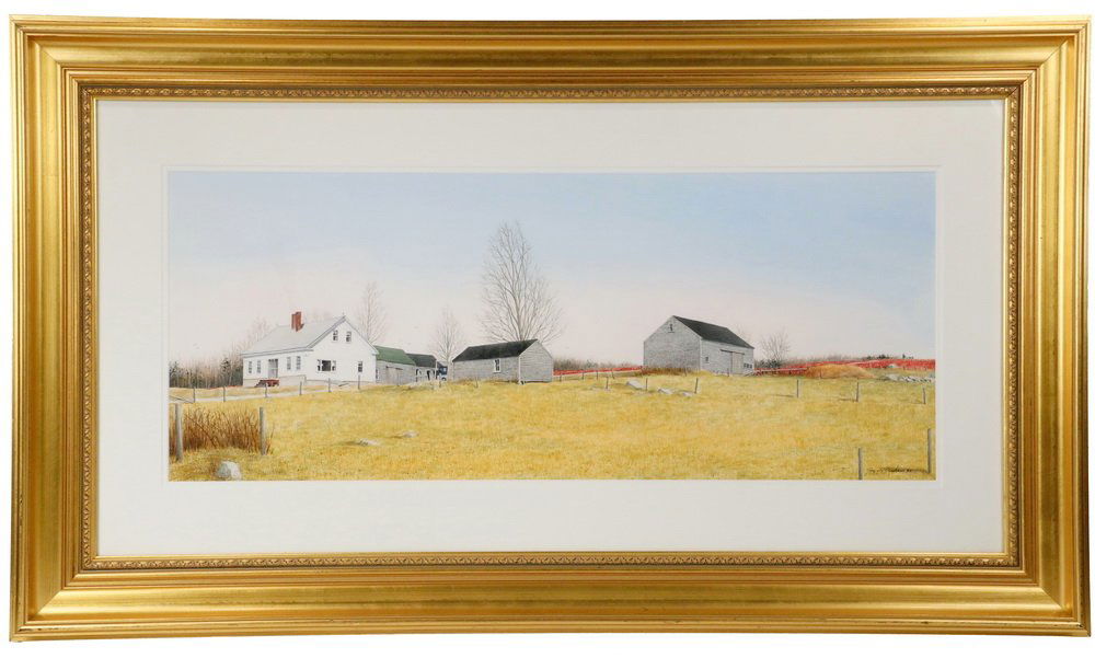 GREGORY DUNHAM (MA/ME, 1946 - ) - "Penobscot Farm", (1 of 3)