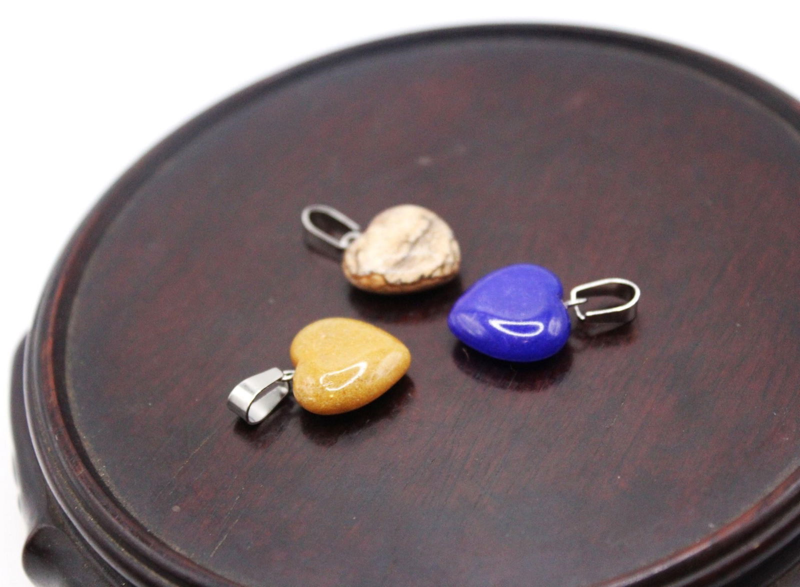 (3) LOTS OF HEART NATURAL GEMSTONE PENDANT (1 of 3)