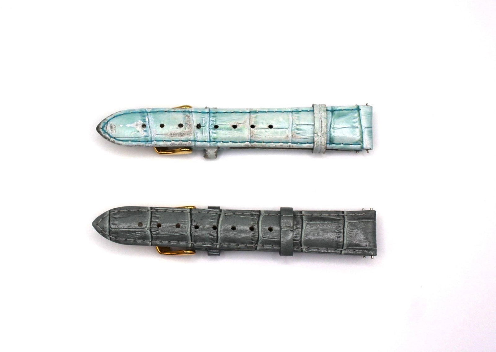 INVICTA LEATHER WATCH BAND 18MM X 16 MM: Vintage Invicta watch band 18mm x 16mm Genuine leather Mint ( like new) and Dark color ( with signs of wear)Designer/Brand: InvictaMetal Purity: gold tone settingMetal: gold tone settingStone: noneWei