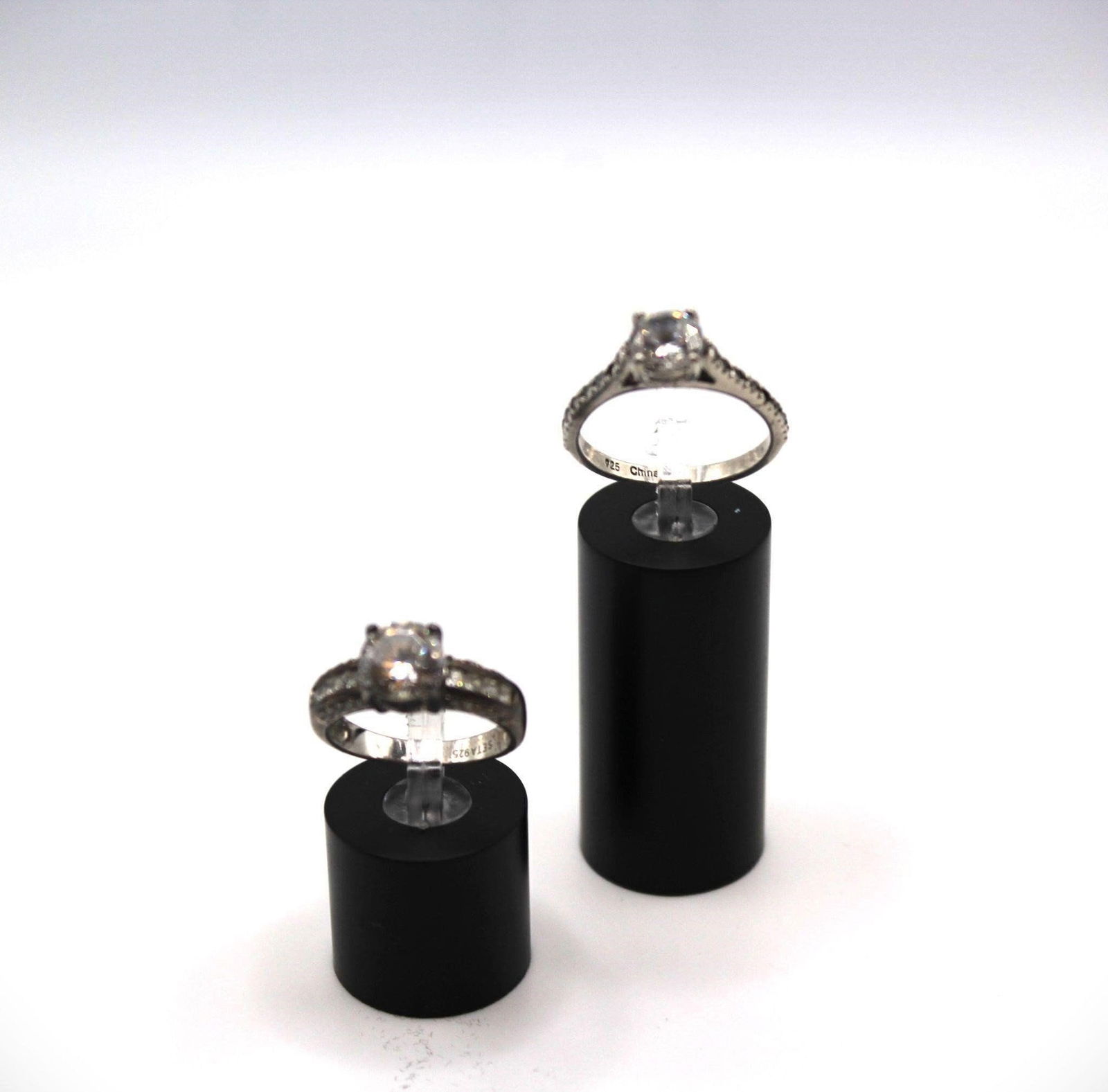 (2) LOTS STERLING CZ RINGS SIZE 7& 9 (1 of 3)