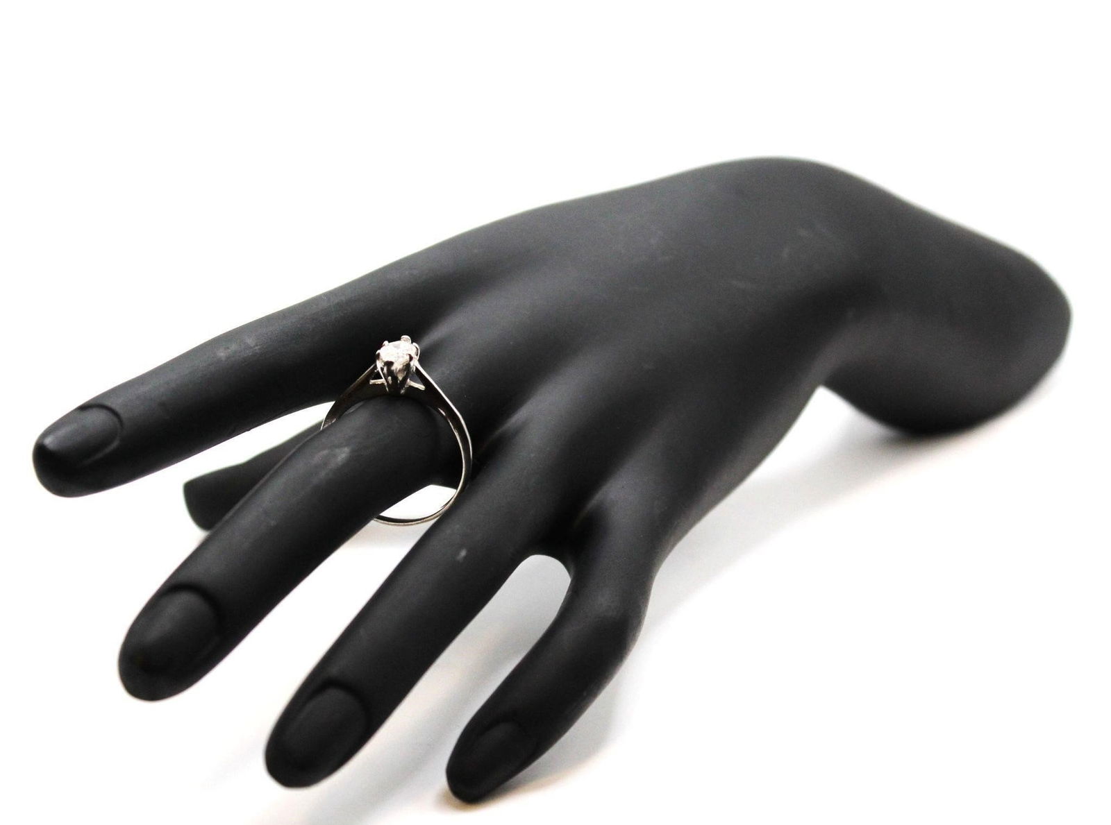 MARQUISE SOLITAIRE CZ DAINTY STERLING RING SZ 11 (1 of 4)