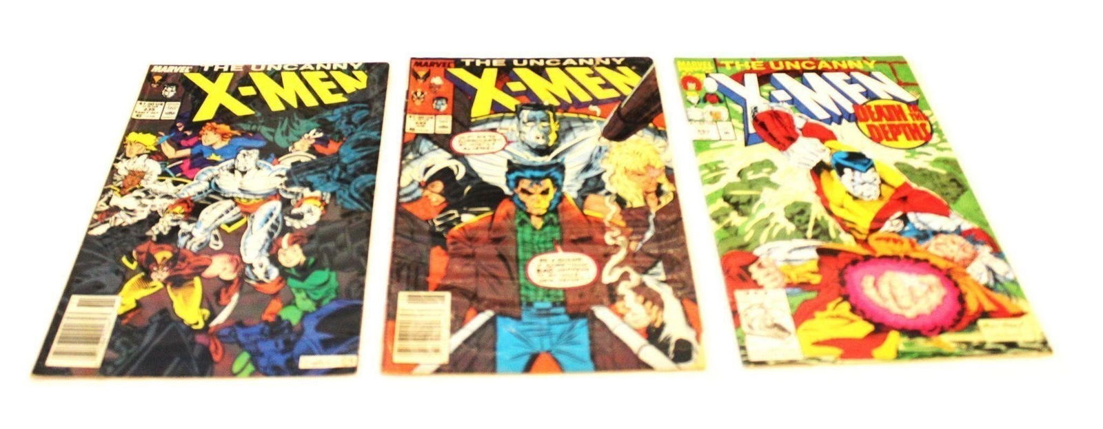 (3) LOTS THE UNCANNY X-MEN #234, 245 & 293 COMICS: (3) LOTS THE UNCANNY X-MEN #234, 245 & 293 COMICS. Good overall