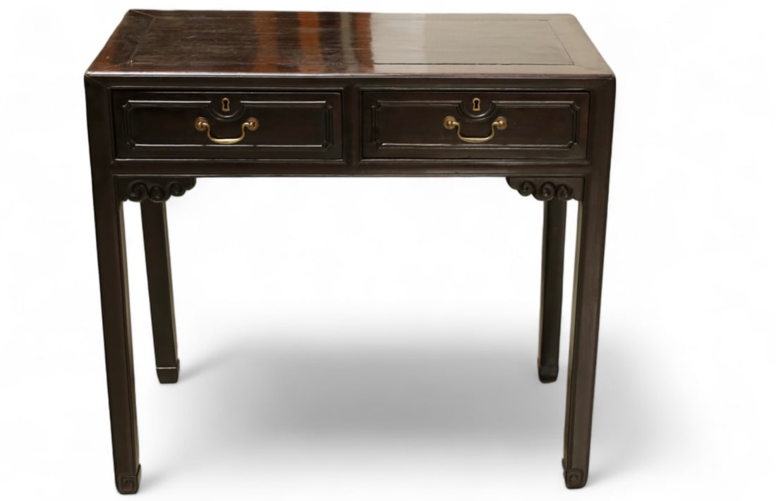 A Chinese Qing Dynasty rosewood Scholar's Writing Desk (1 of 3)