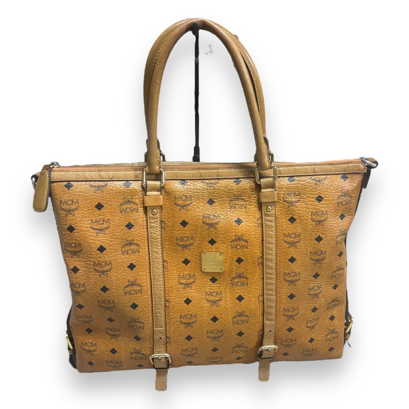 MCM Anya Tote: • MCM • Anya Tote • 1010109070122 (021011) • Certificate Of Authenticity Included • 17” x 13.5” x 2.5” (in) • Signature Print • Double Handles &bul