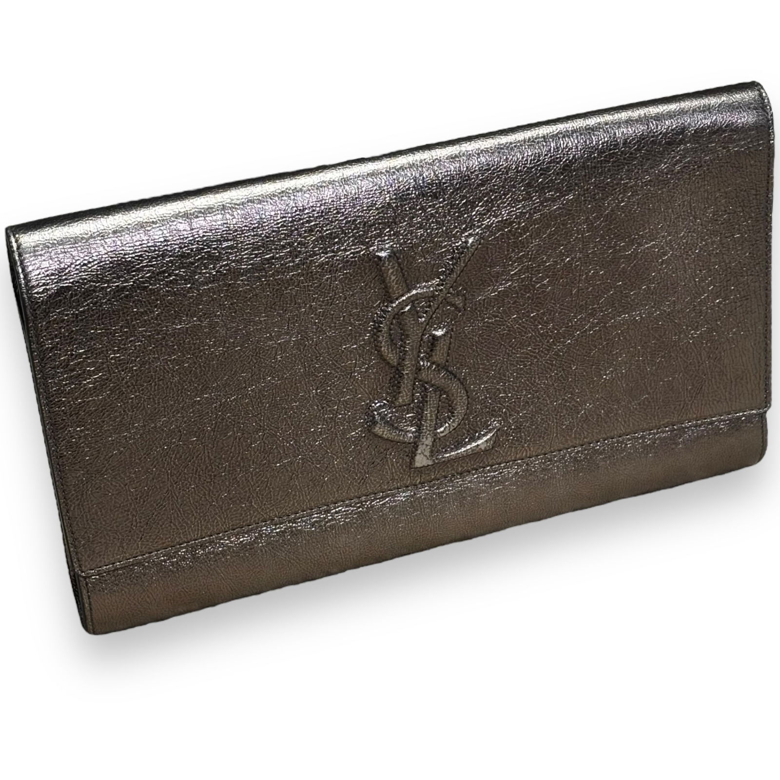 Saint Laurent (YSL) Metallic Calfskin Large Belle De Jour Clutch (1 of 10)