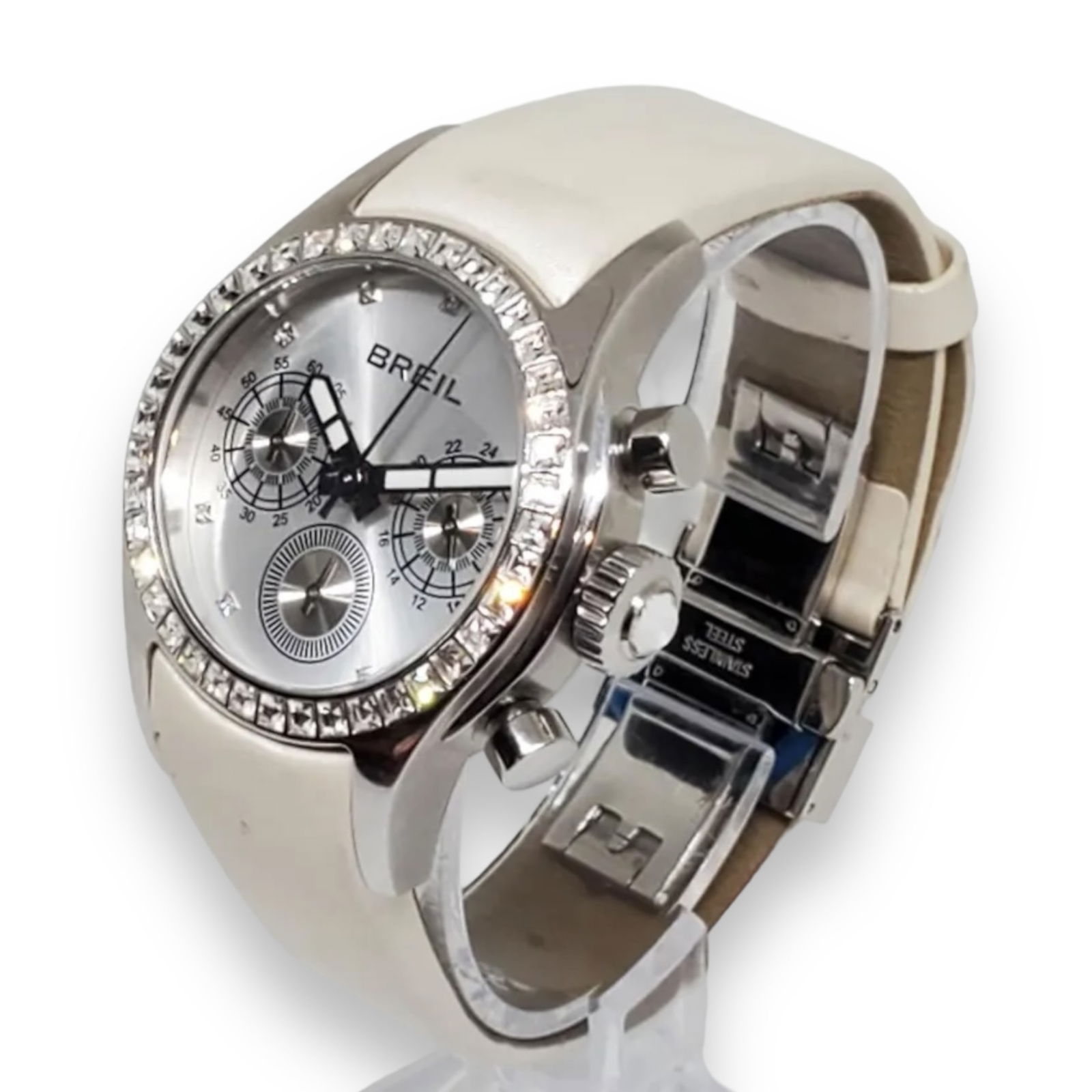 Rare Find Vintage Breil Tribe Crystal Encrusted Bezel Chronograph Watch (1 of 10)