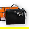 Hermes Black Toile Vache Herbag Zip PM Beaute Bag Original Box