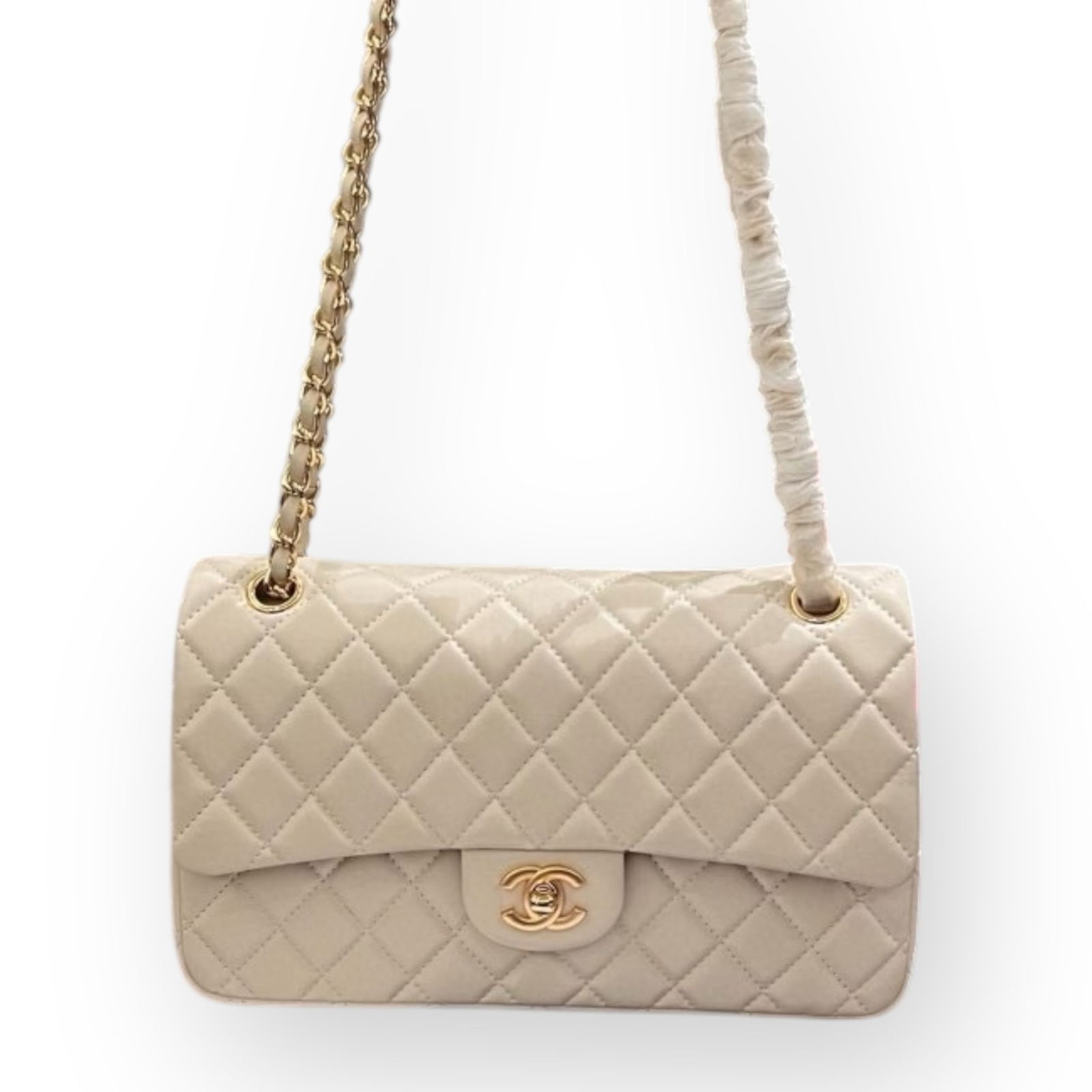 CHANEL Double Flap Beige/Gold Beaute Bag & Original Box (1 of 8)