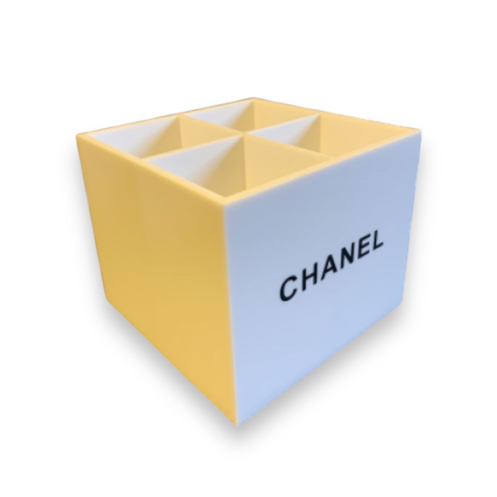 CHANEL White & Black Acrylic Brush/Makeup Holder (1 of 6)