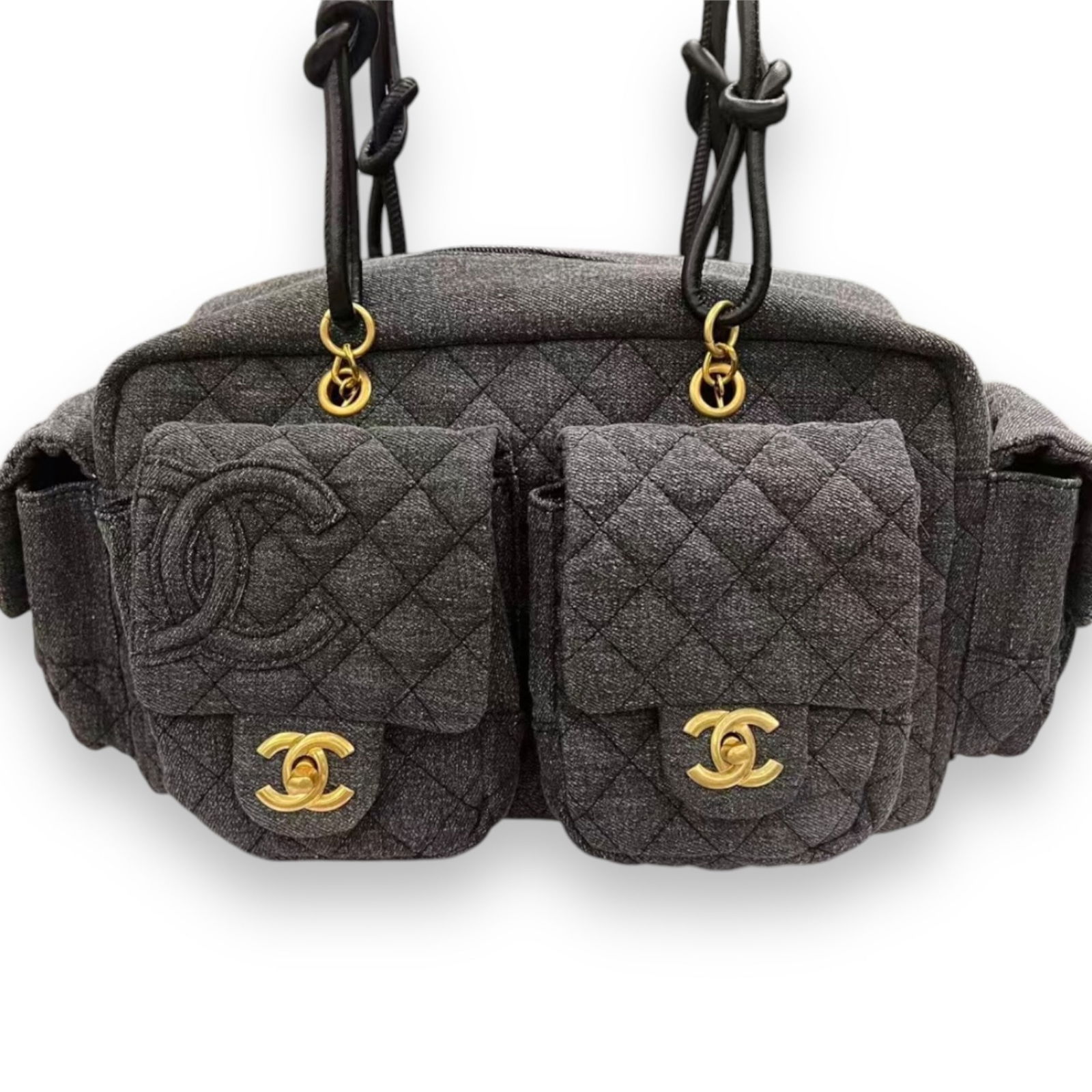 Large CHANEL Cambon Multipocket Reporter Beaute Bag (1 of 9)