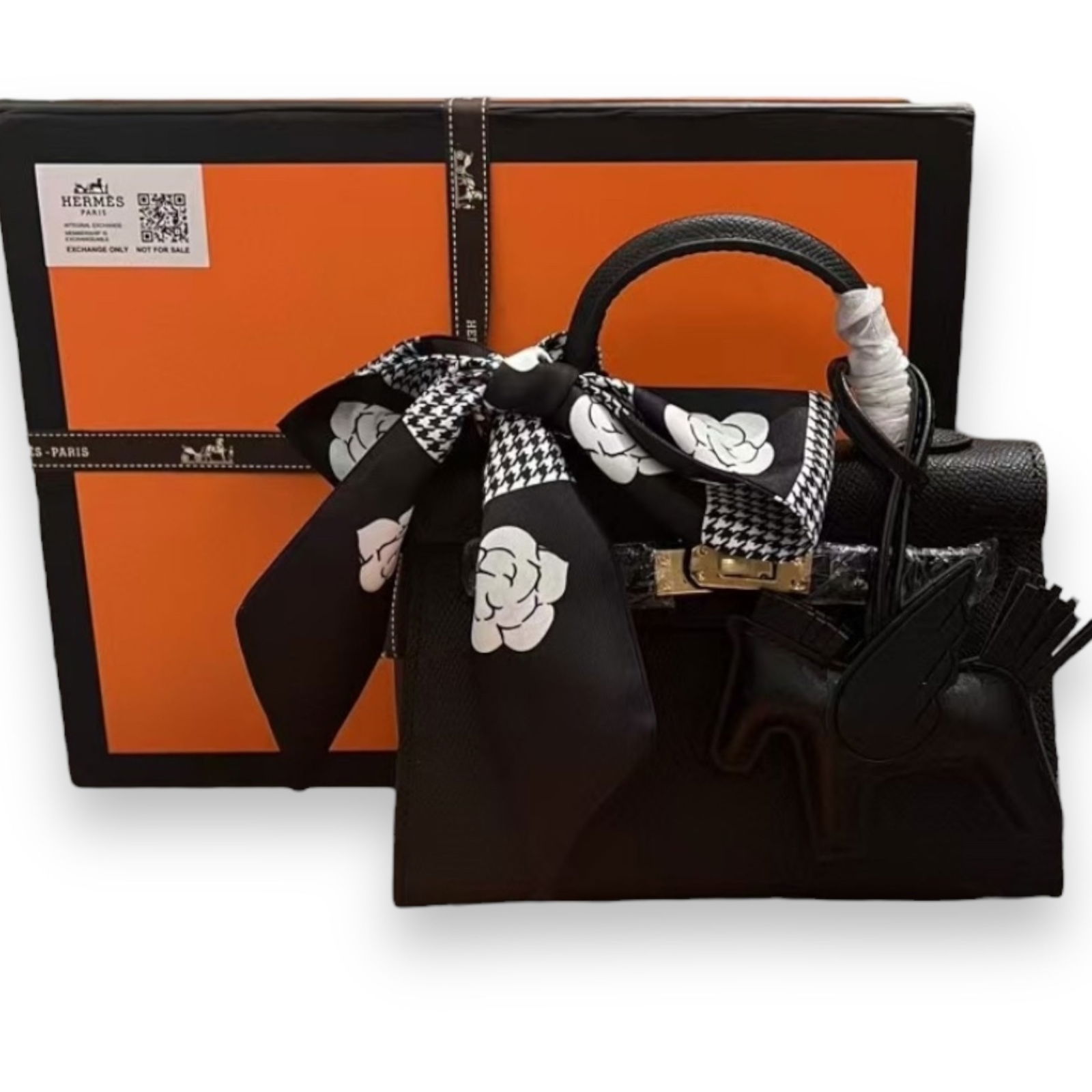 Black Mini Hermes Kelly Birkin Beaute Bag & Original Box (1 of 9)