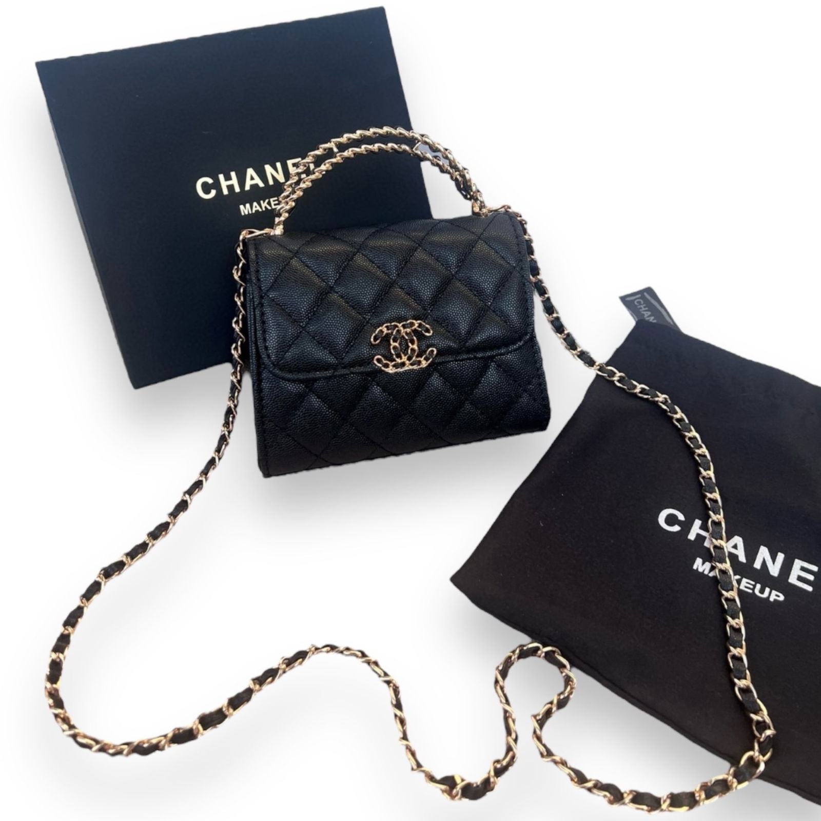23P CHANEL Mini Kelly Twist Handle Beaute Bag & Original Box (1 of 7)